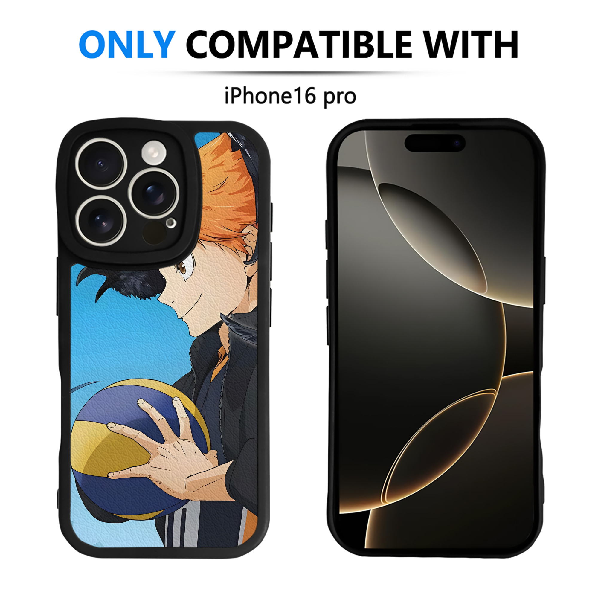 （画像用） ハイキュー!! Haikyu!! 【iPhone 16シリーズ対応】シリコンスマホケース（レザー調） 材質：シリコン